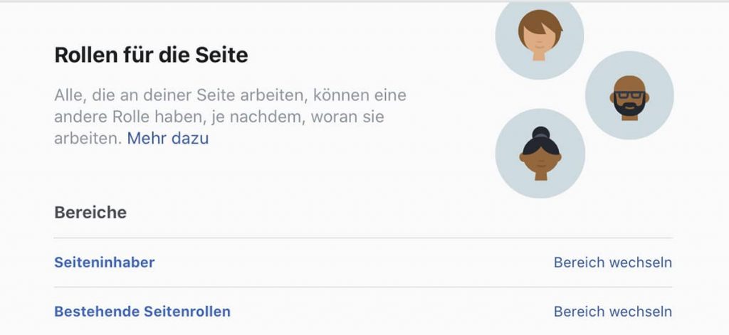 Seitenrollen auf Facebook Seite bearbeiten